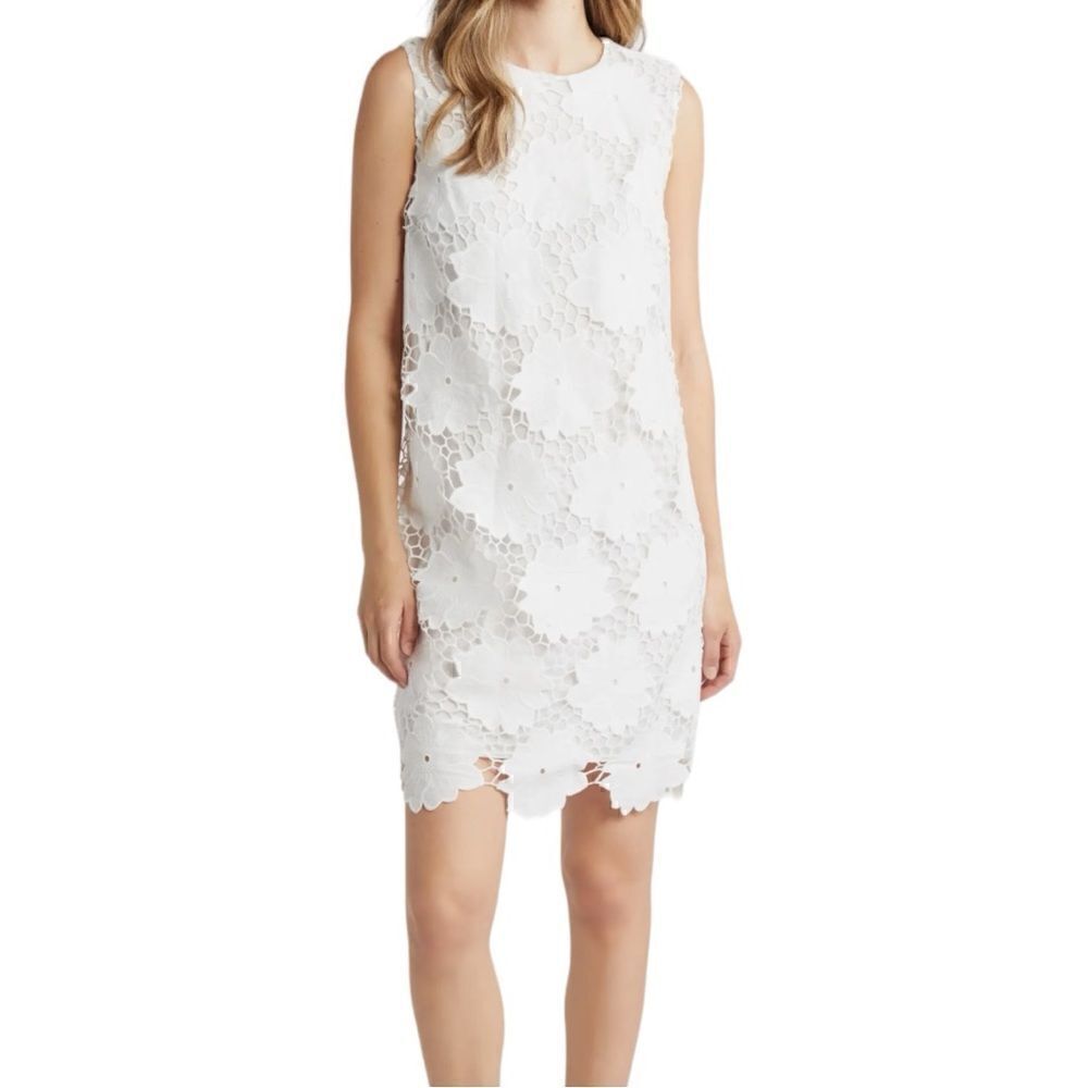 Sam Edelman Floral Eyelet Shift Dress - NWT Size 4 true to size- beautiful!
